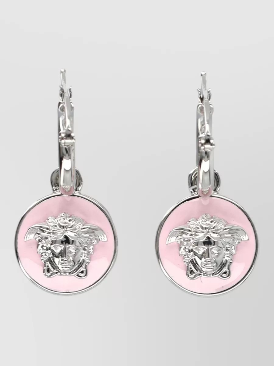 Versace metal enamel earrings