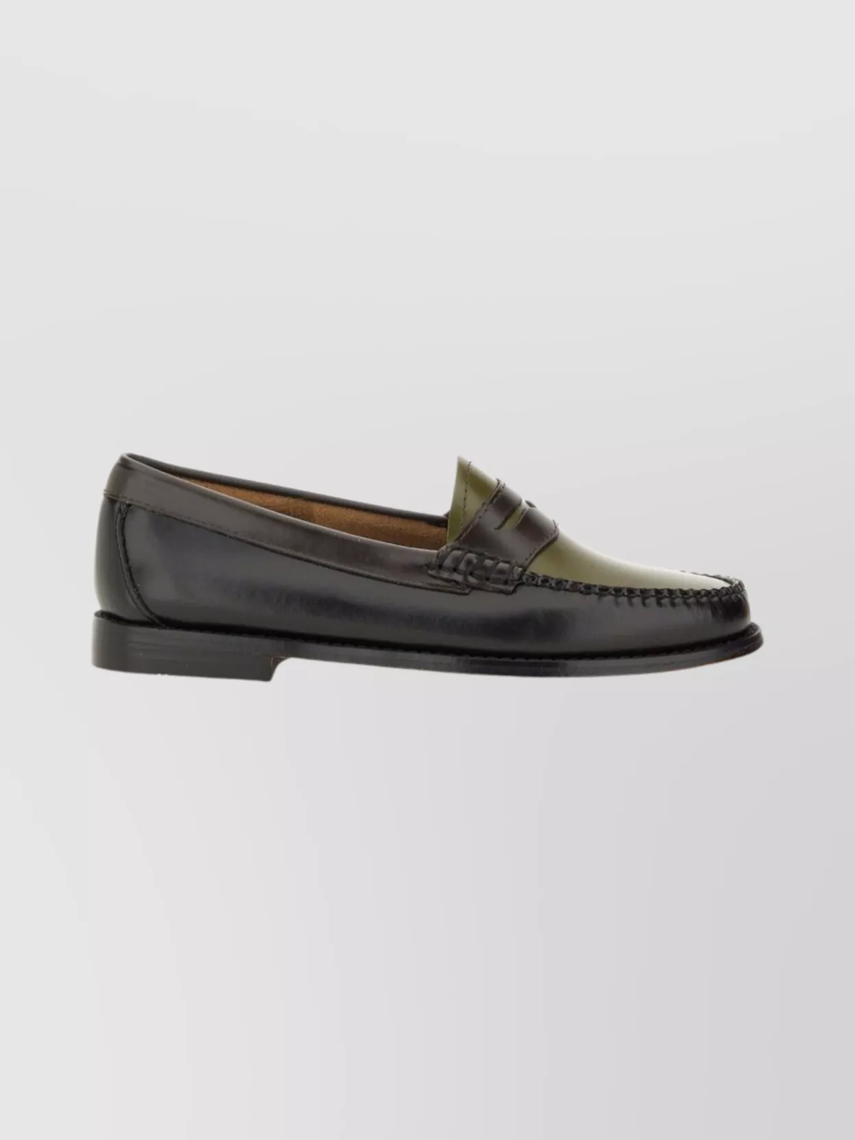 G.h. Bass Two-Tone Leather Loafers Round Toe