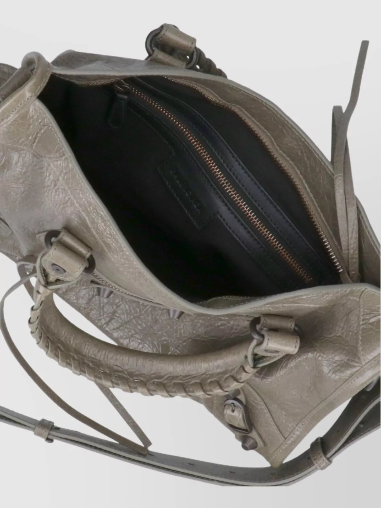 Balenciaga Buckle Strap Tote Bag With Zip Pocket