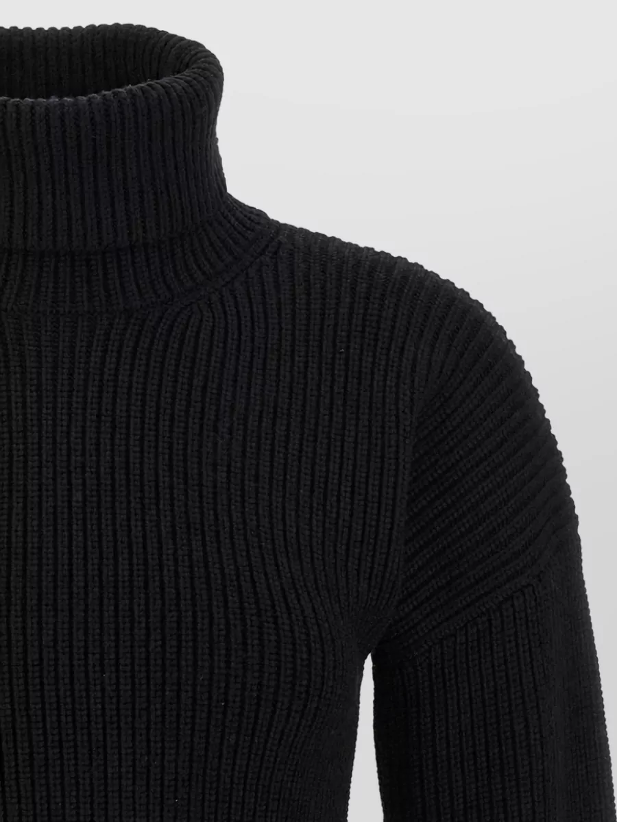 Totême Wool Ribbed Turtleneck Sweater
