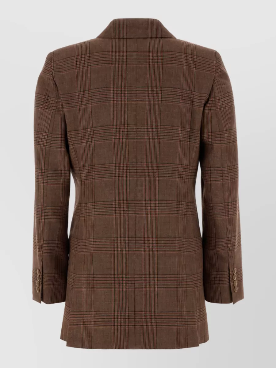 Max Mara Embroidered Glencheck Blazer