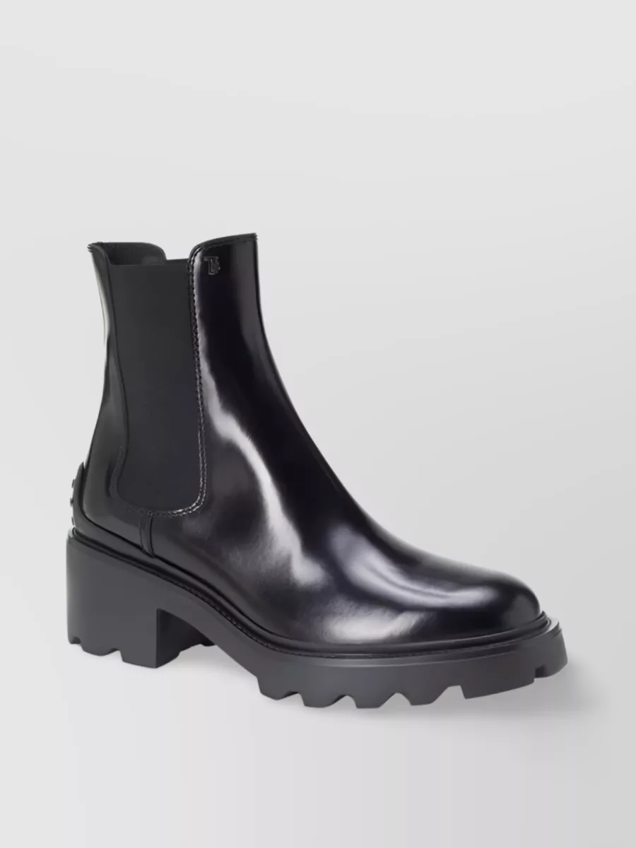 Shop Tod's Ankle-length Block-heel Chelsea Boots In Black