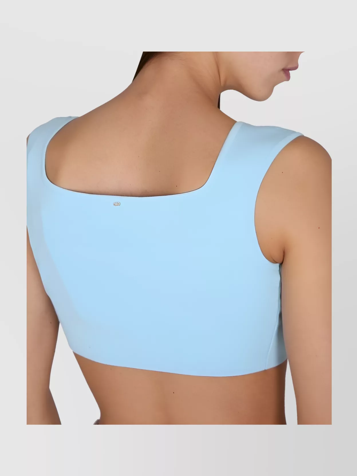 Max Mara Cotton Cropped Square Neck Tank Top