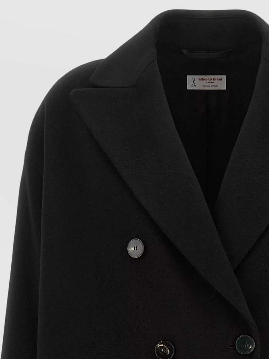Alberto Biani Wool Oversized Double-Breasted Coat
