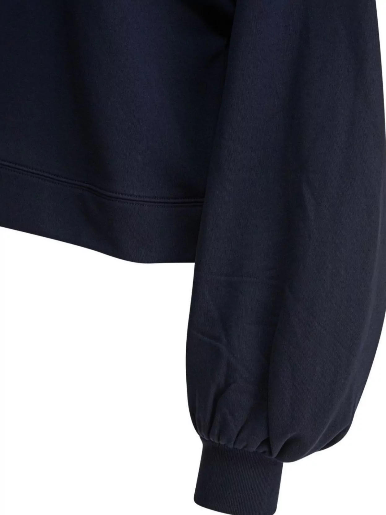 Pinko Cropped Sweatshirt With Voluminous Sleeves In Blue
