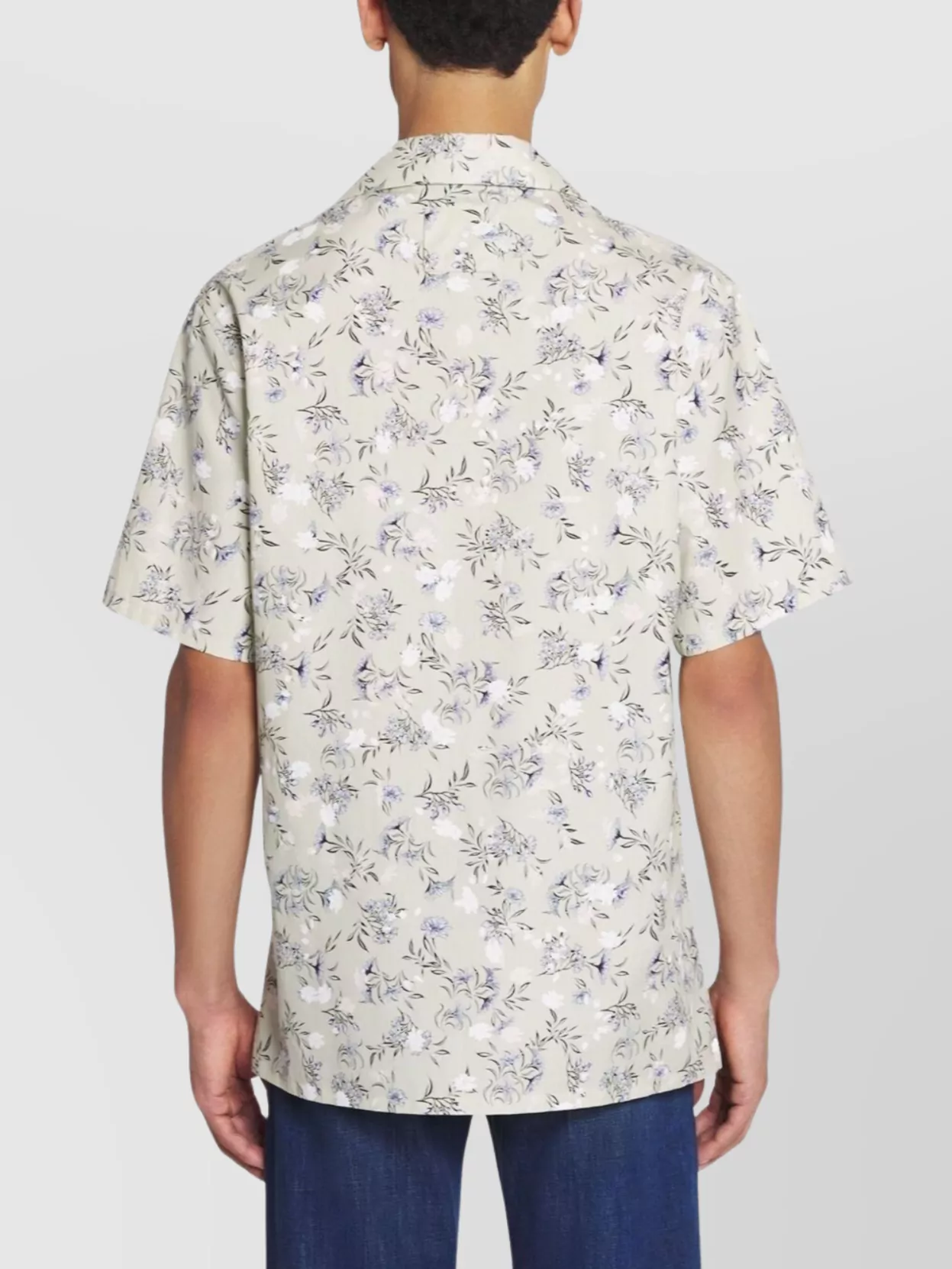 Lanvin Floral Print Short Sleeve Shirt