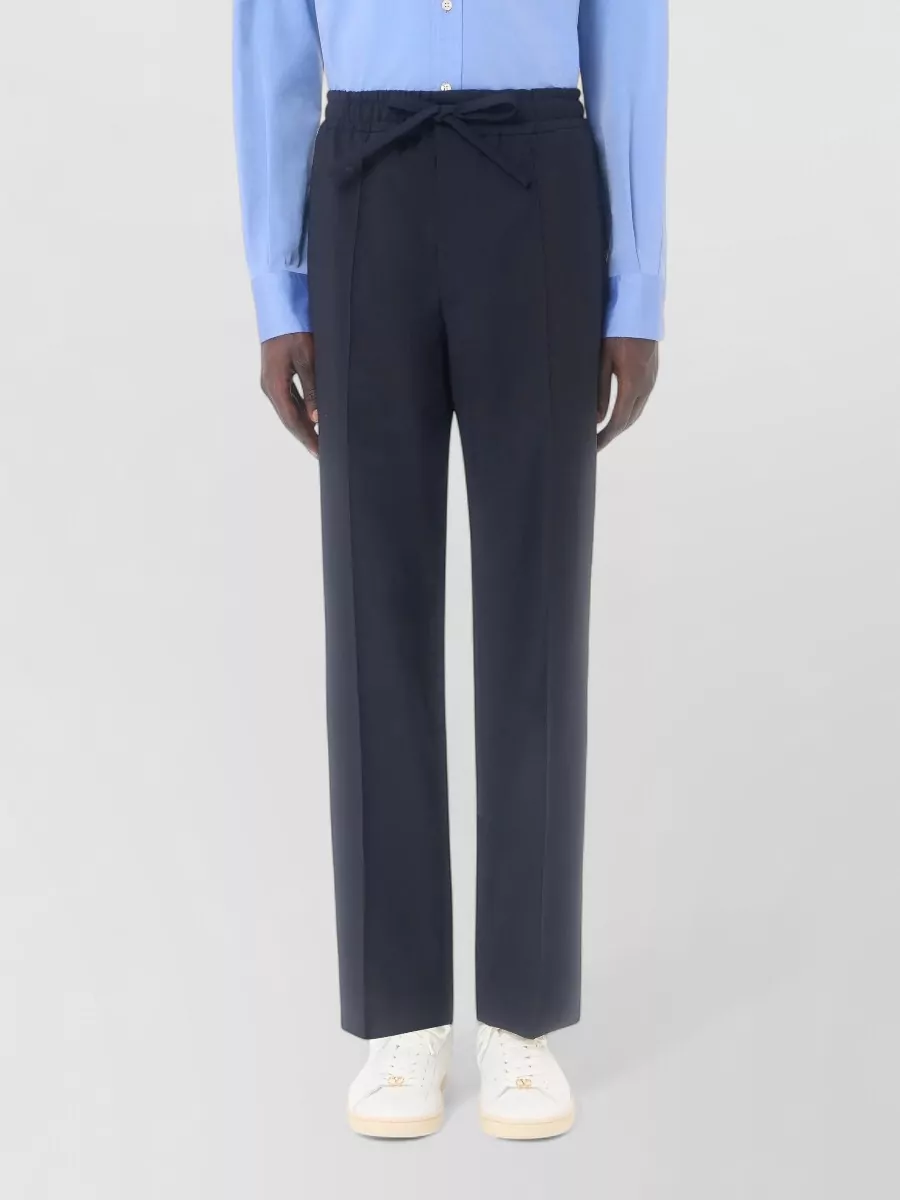 Valentino Garavani Wool Mohair Straight-Leg Trousers