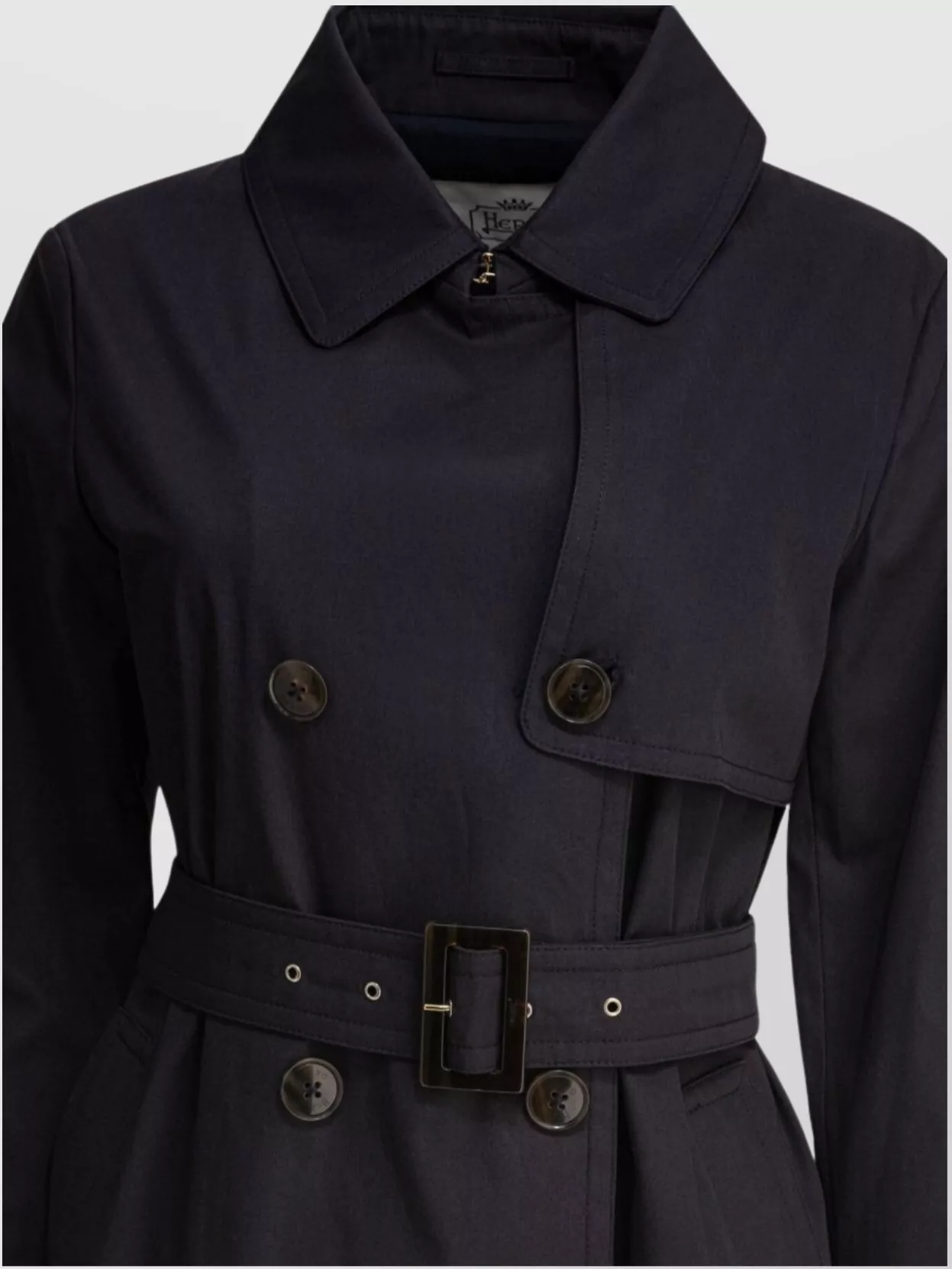 Herno Coats With Belted Waist And Double-Breasted Design