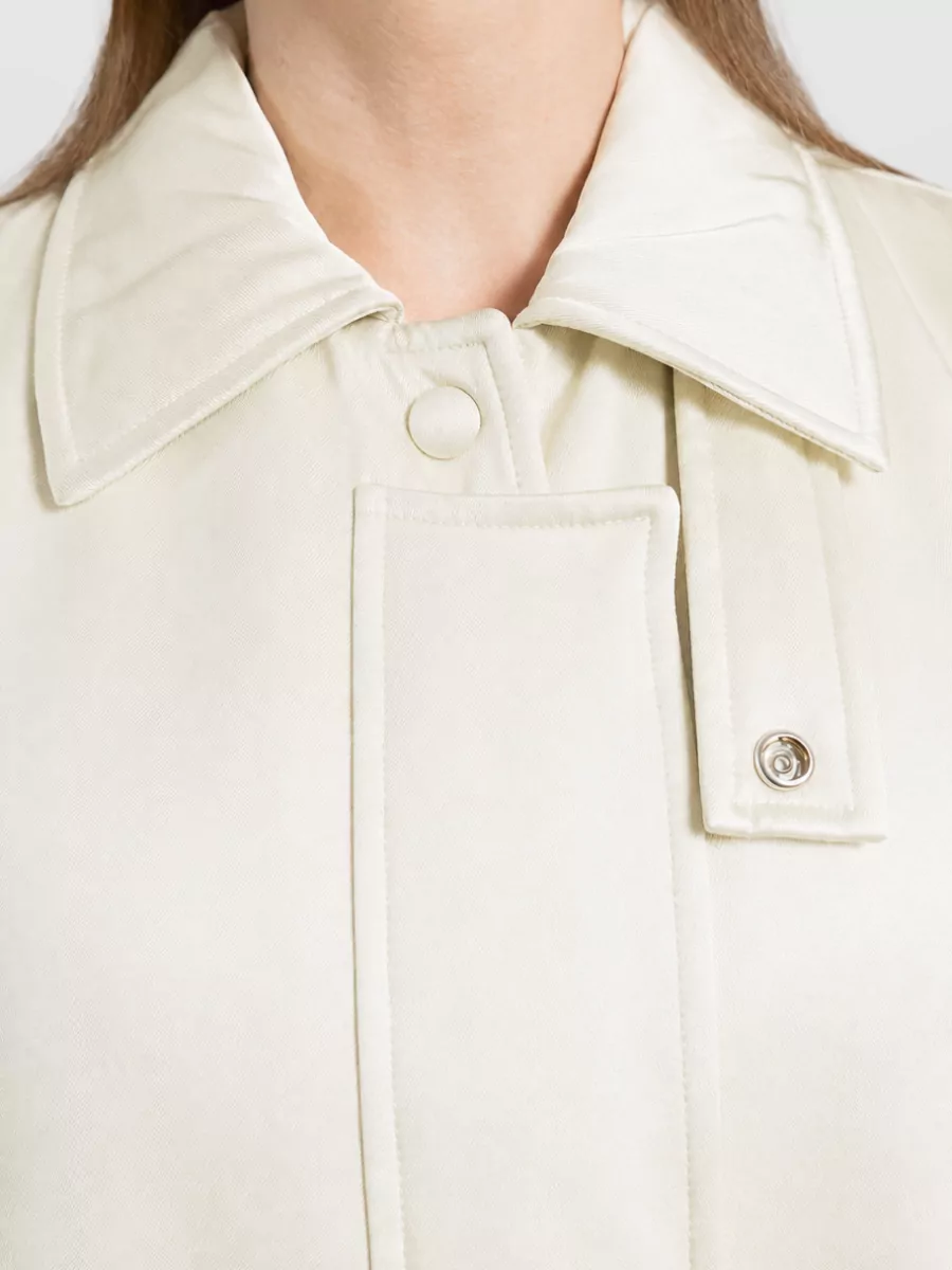 Jil Sander Silk Single Breasted Coat