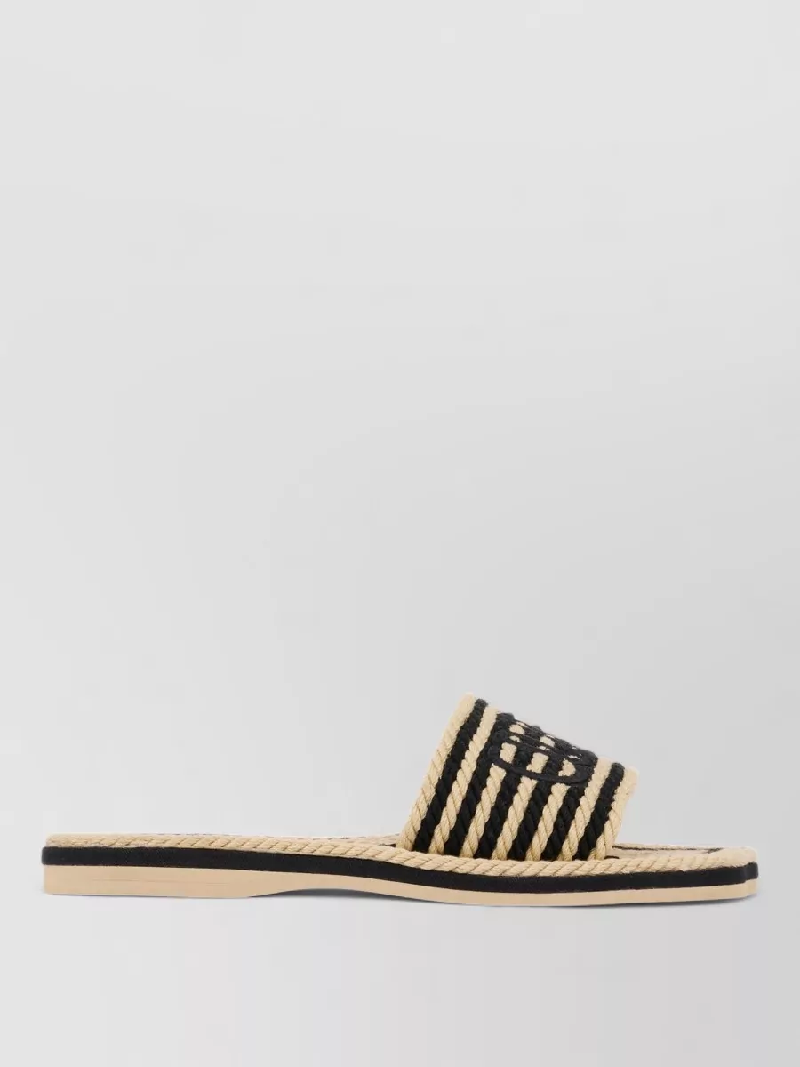 Chloé Embroidered Rope Slides