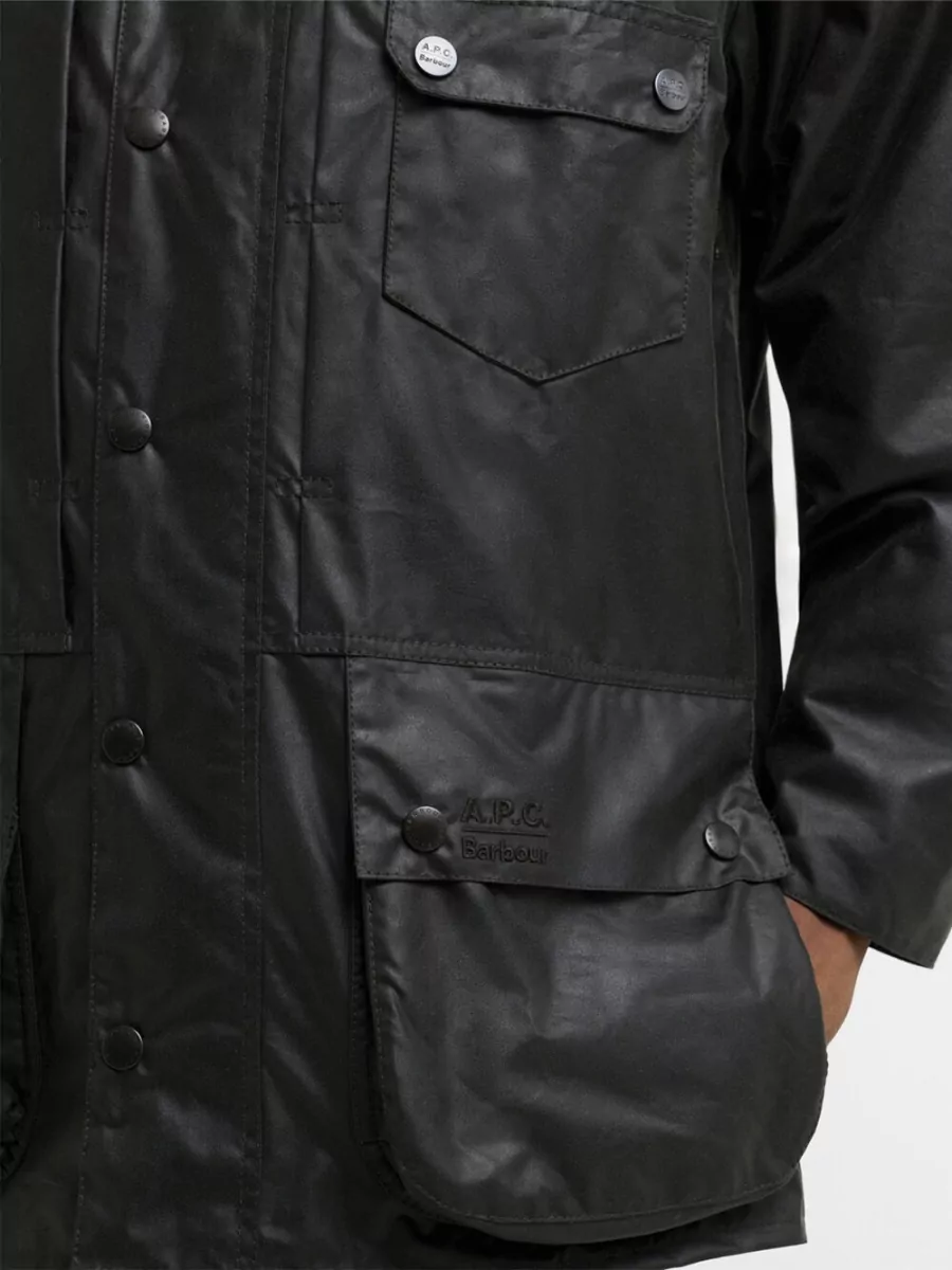 Barbour Waxed Cotton Single-Breasted Coat