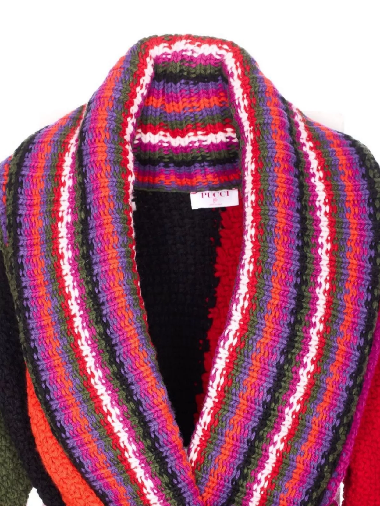 Pucci Knit Cardigan With Belted Waist And Pockets