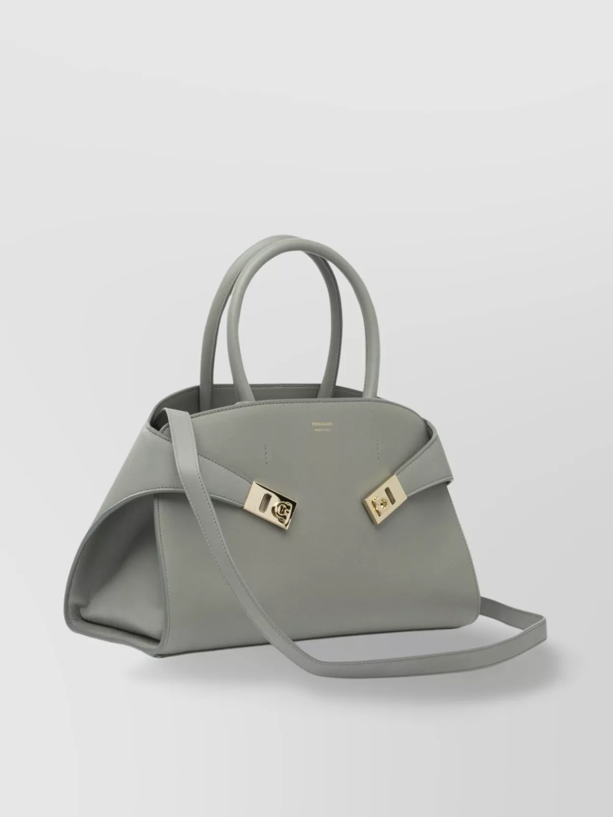 Ferragamo Shoulder Bag Structured Detachable Strap