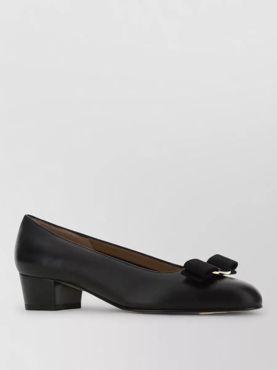 Ferragamo leather ballerina pumps
