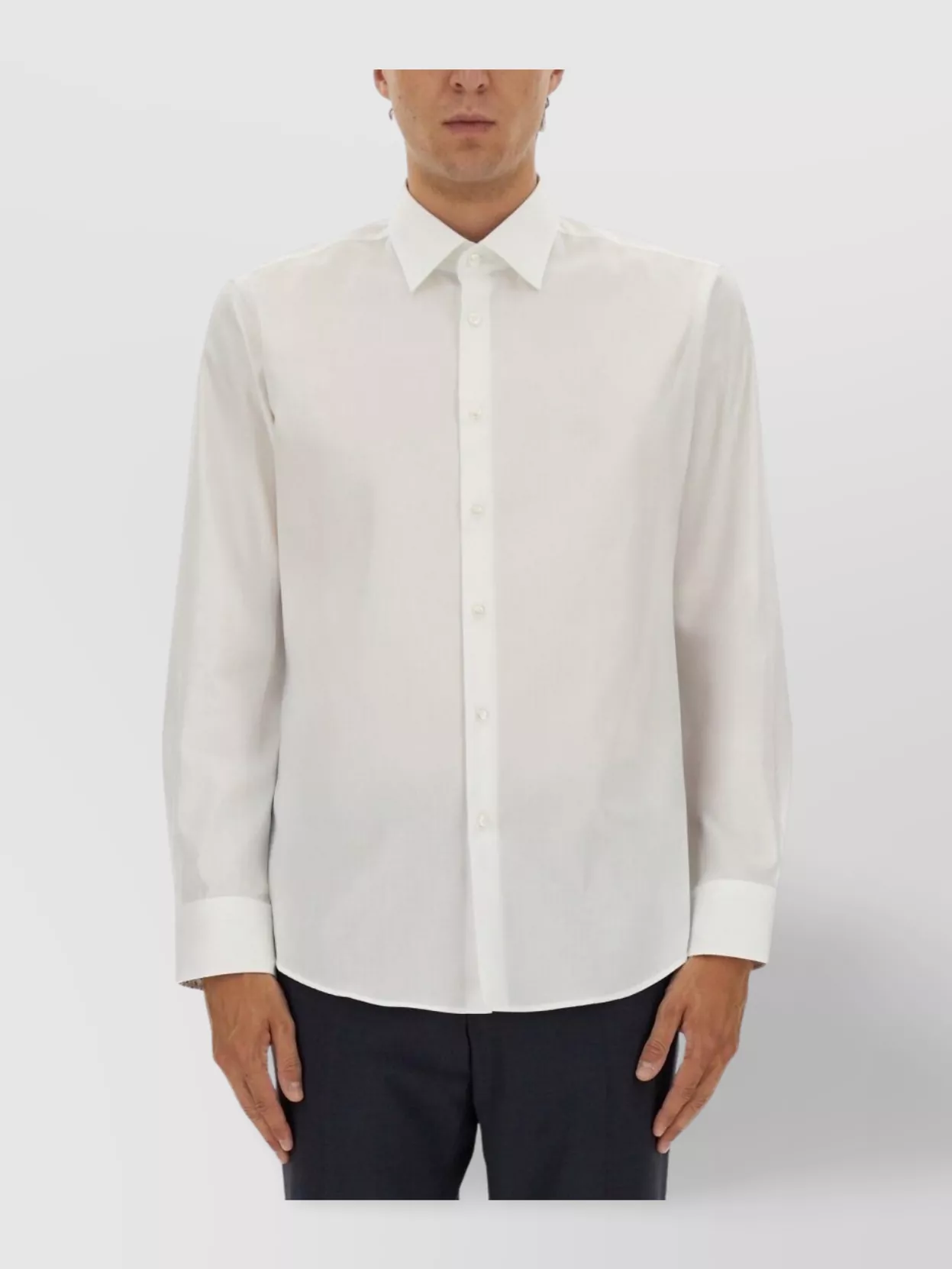 Boss Collar Button-Down Shirt Long Sleeves