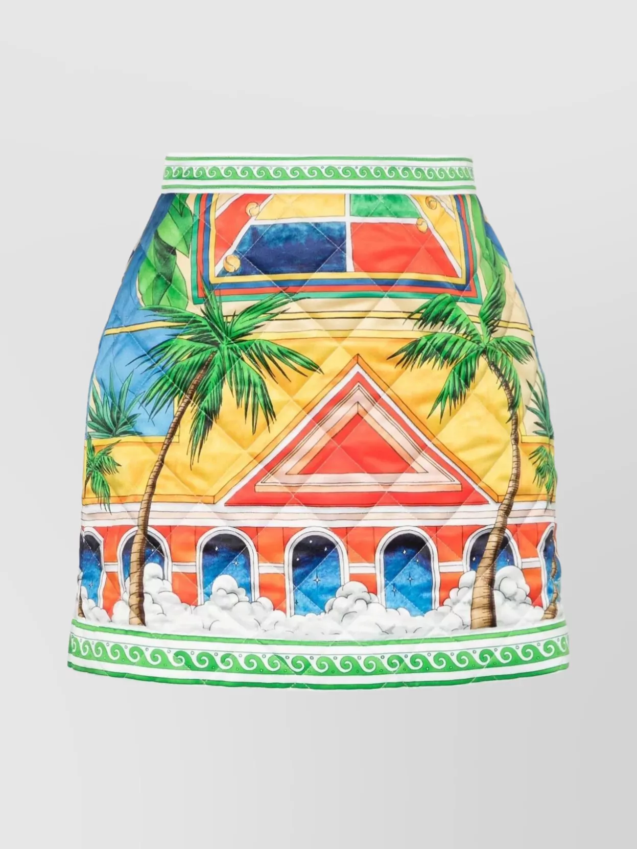 Shop Casablanca Graphic Print Quilted Skirt
