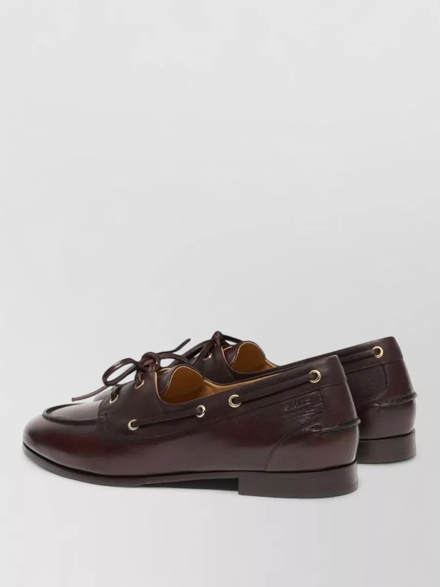 Bally Leather Lace-Up Loafers