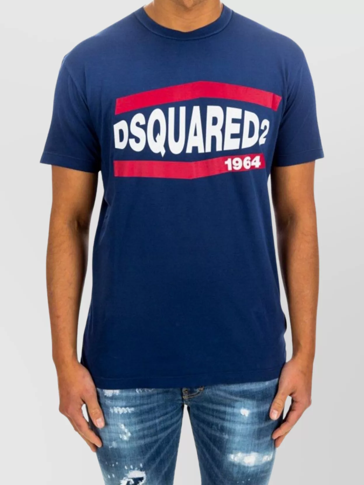 Dsquared2 Crew Neck Short Sleeves T-shirt In Blue