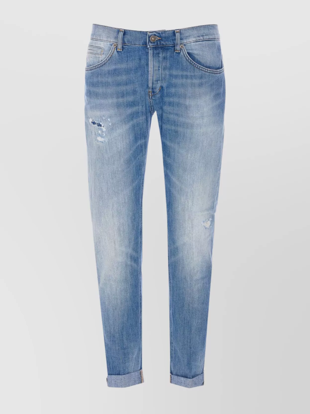 Dondup Slim Fit Distressed Five-pocket Belt Loops