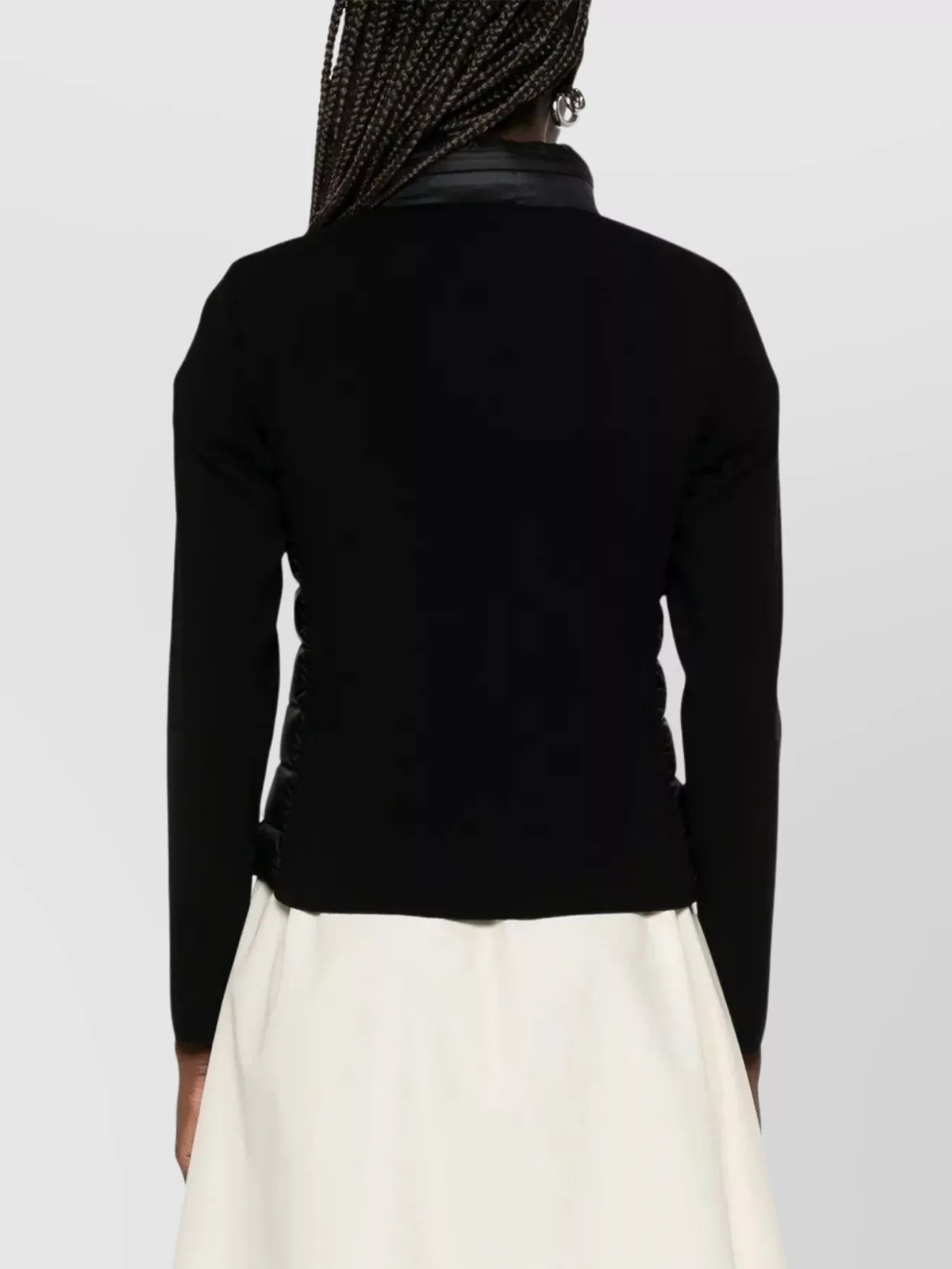 Moncler Wool Padded Zip-Up Cardigan