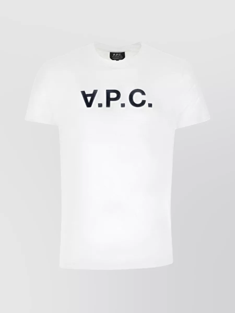 Shop Apc Cotton Logo Print Loose Fit T-shirt In White