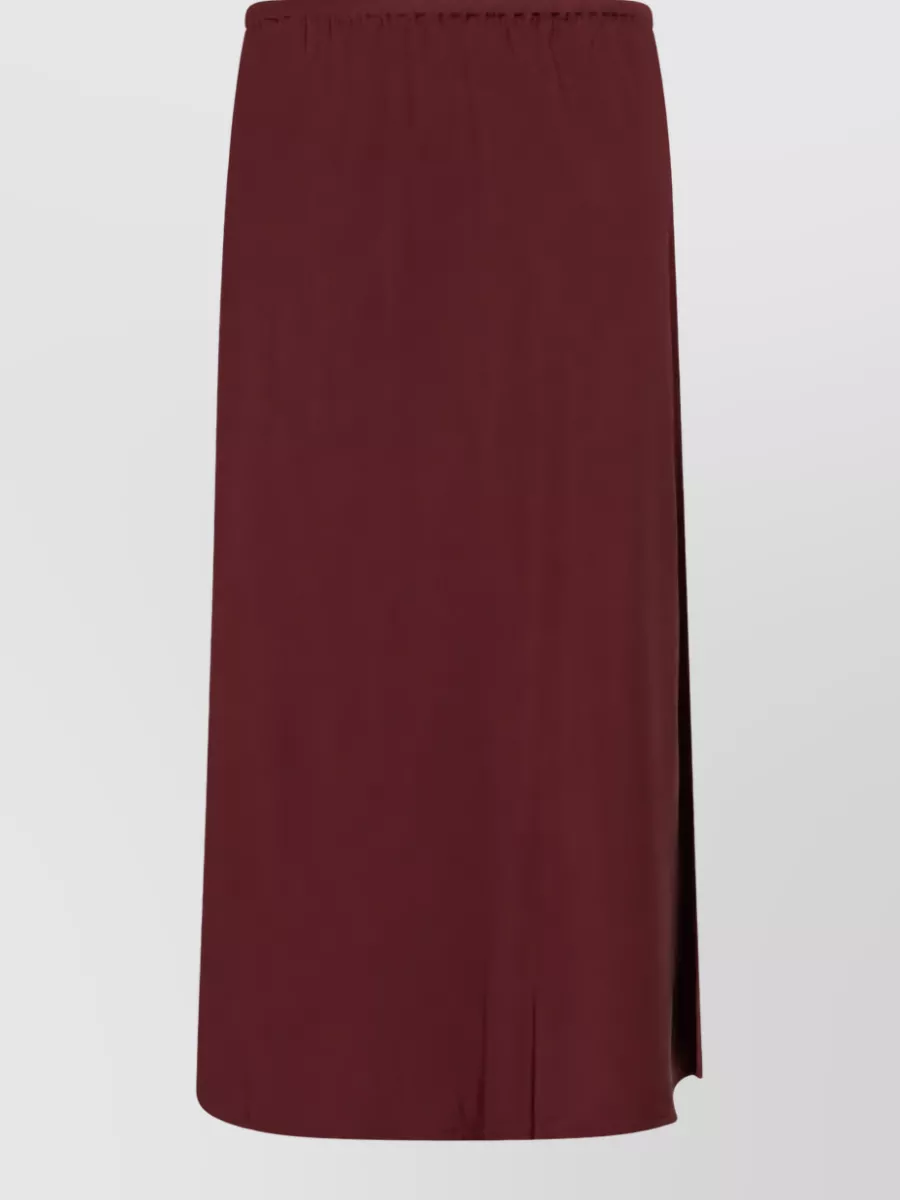 Vince satin midi straight skirt
