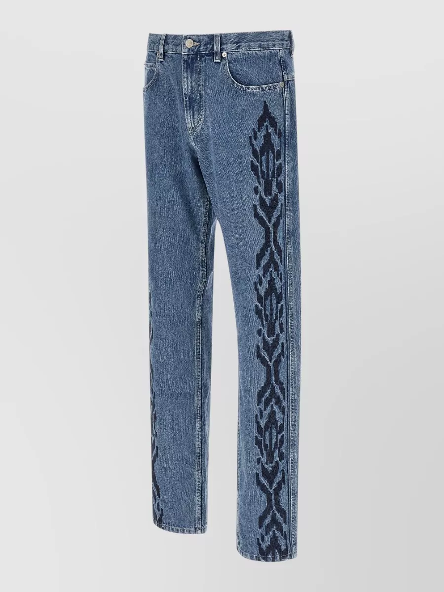 Isabel Marant Lewys Denim Trousers Belt Loops Pockets