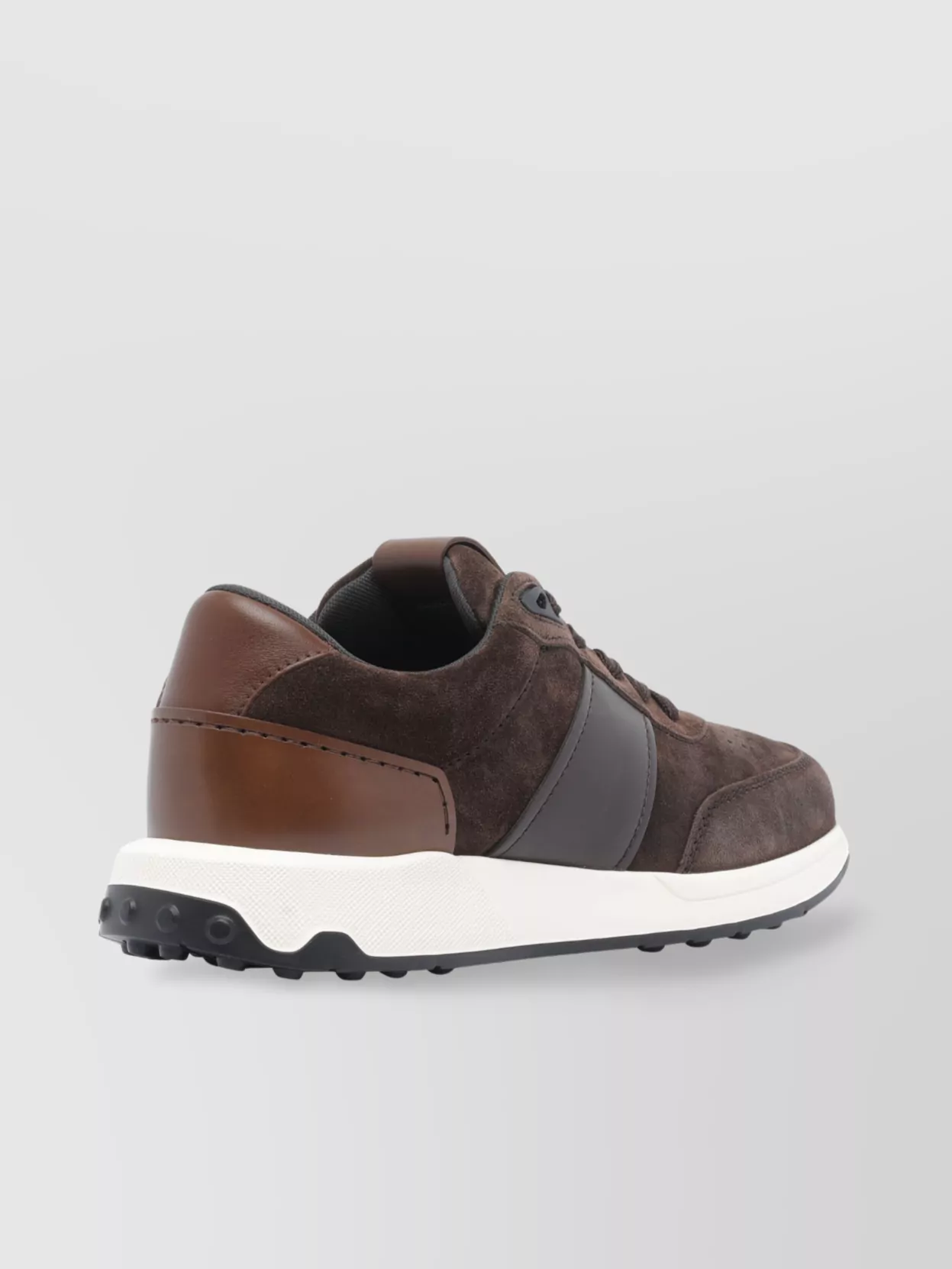 Tod's Low Top Suede Sneakers With Leather Detail