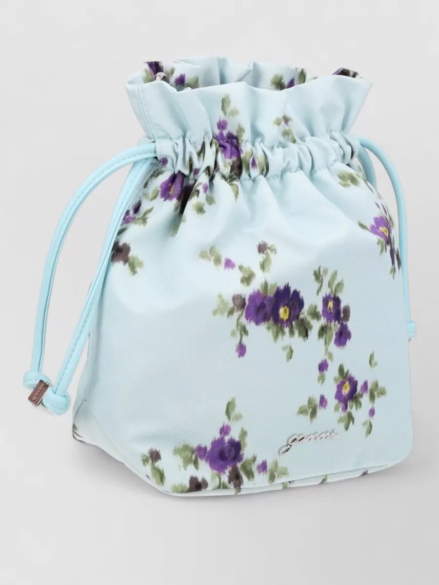 Ganni Na Printed Nylon Bucket Bag