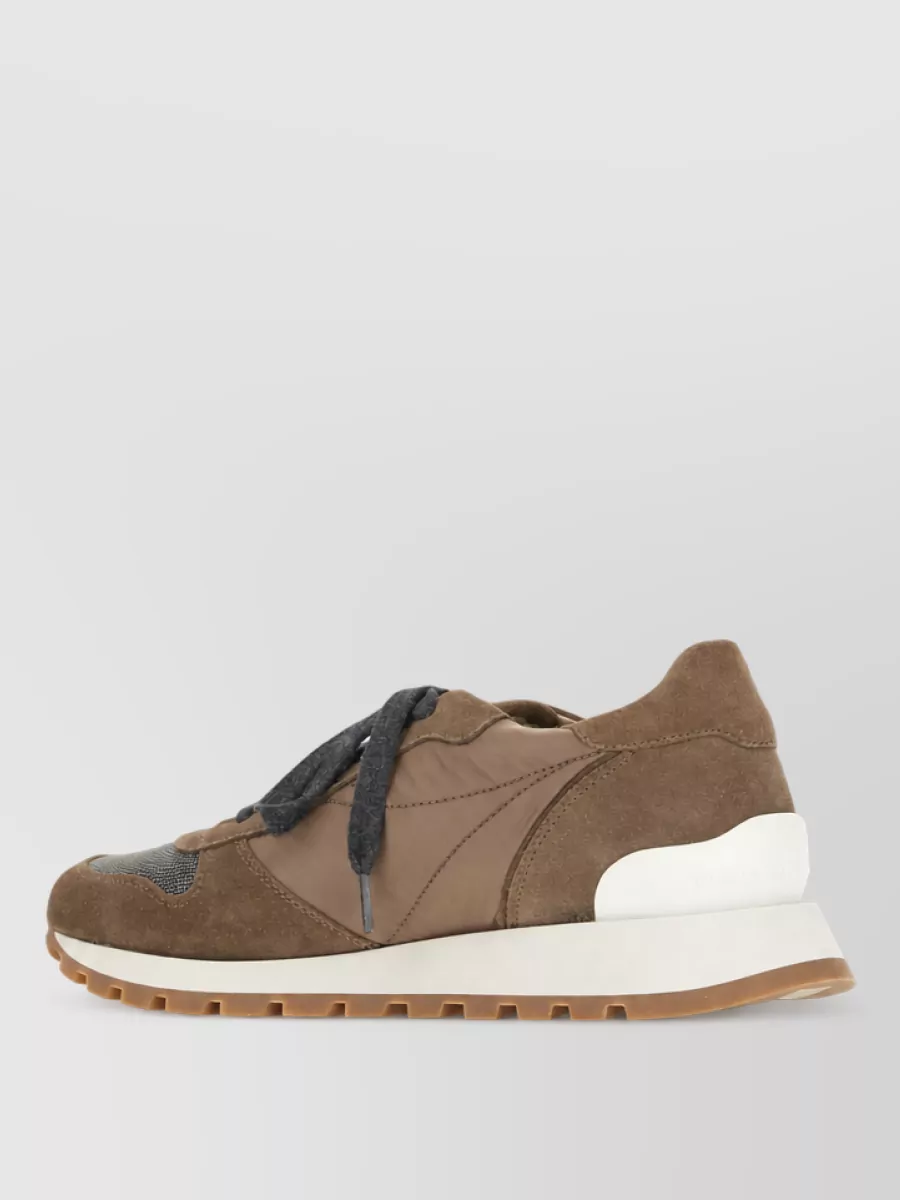 Brunello Cucinelli Leather Lace-Up Sneakers