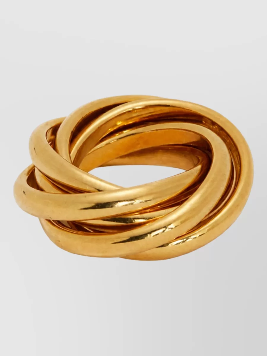 Jil Sander engraved multi-layer ring