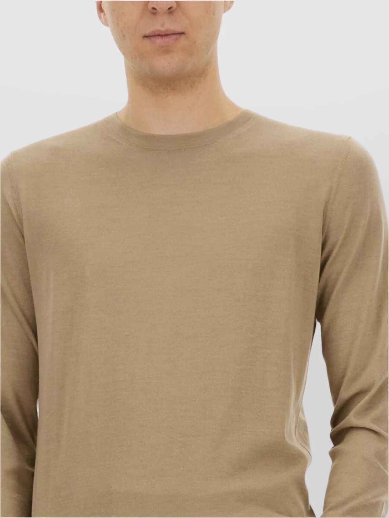 Zegna Cashmere Silk Sweater Ribbed Trim