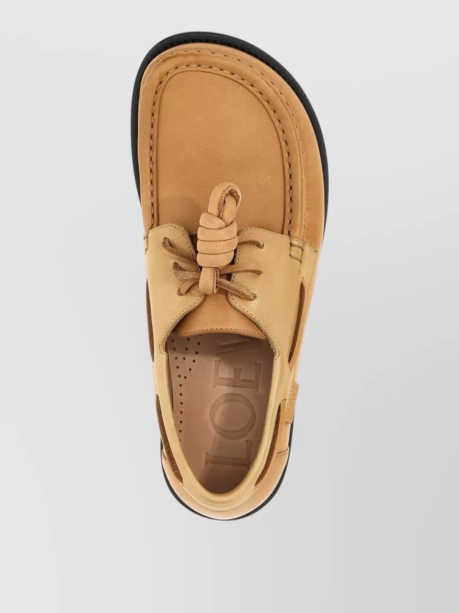 Loewe Campo Loafers Knotted Lace Moc Toe