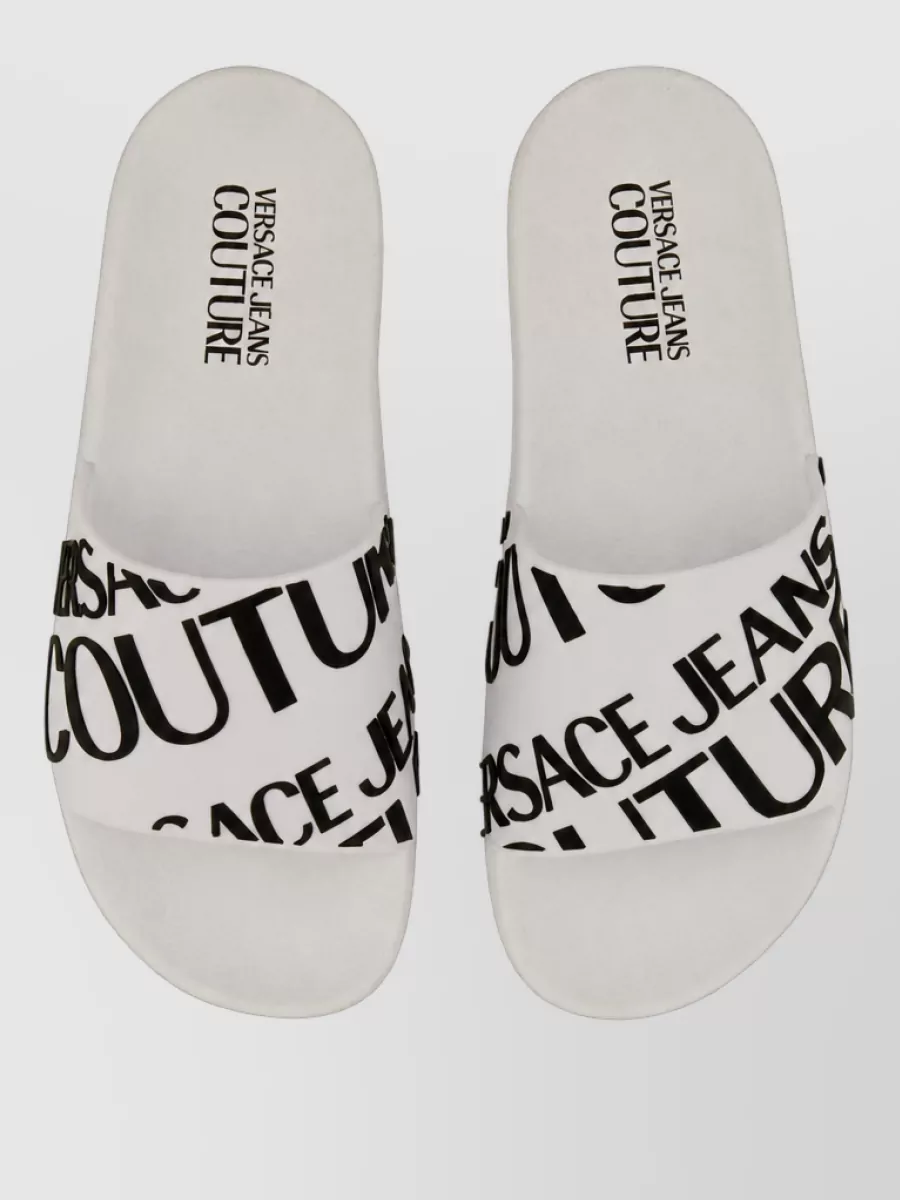 Versace Jeans Couture Logo-Print Slides