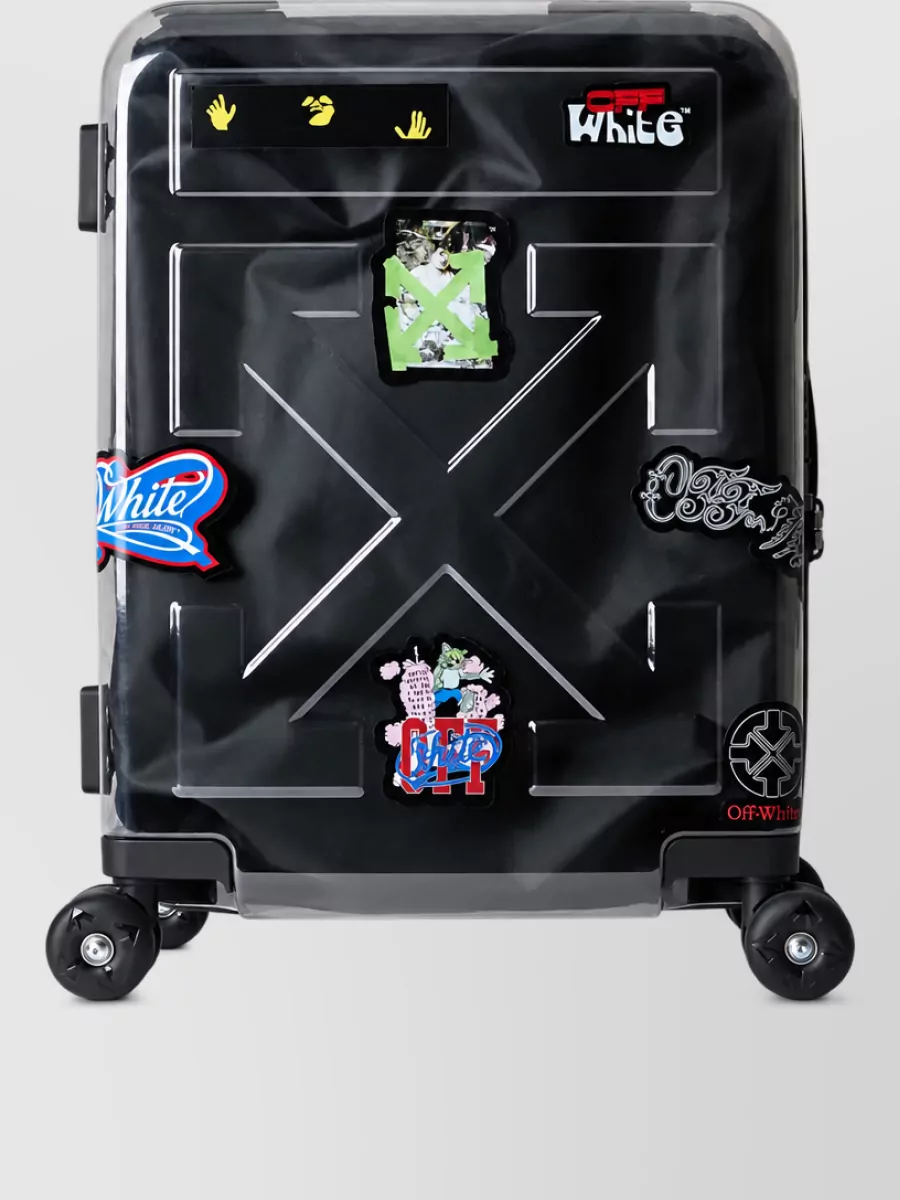 Off-White printed trolley suitcase