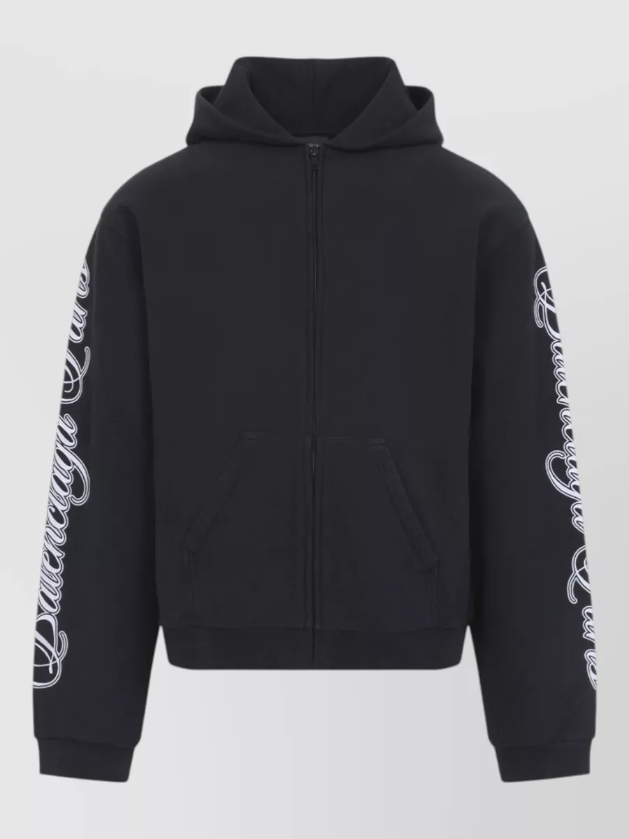 Balenciaga cotton zip up hoodie