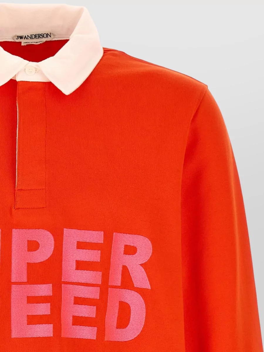 Jw Anderson Super Speed Polo Shirt Long Sleeve