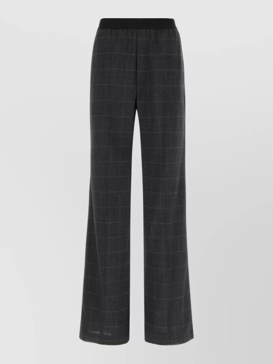 Balenciaga embroidered wool wide-leg trousers