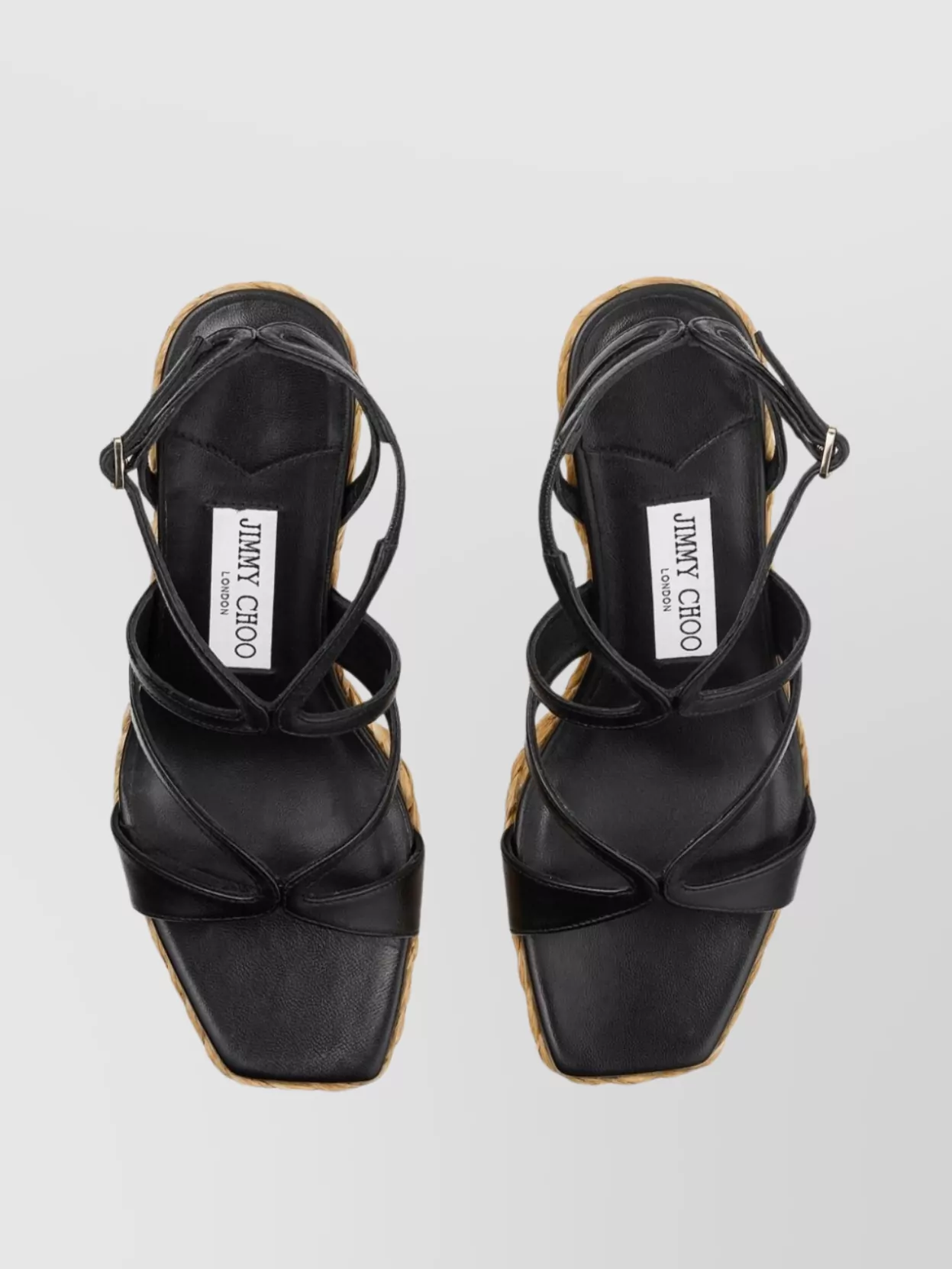 Jimmy Choo Ayla 85 Braided Sole Wedge Sandals