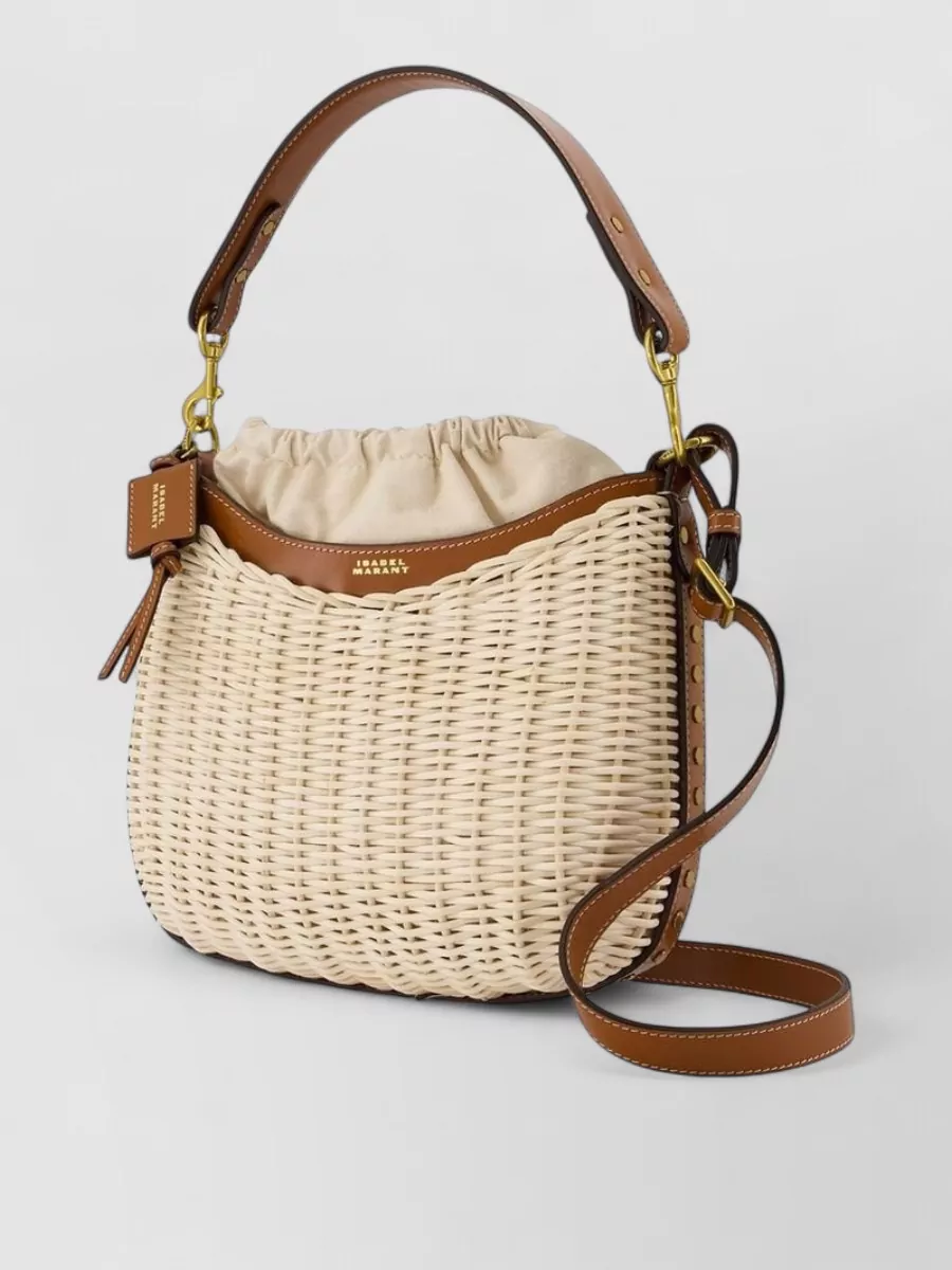 Isabel Marant Oskan Moon Recycled Fabric Bucket Bag