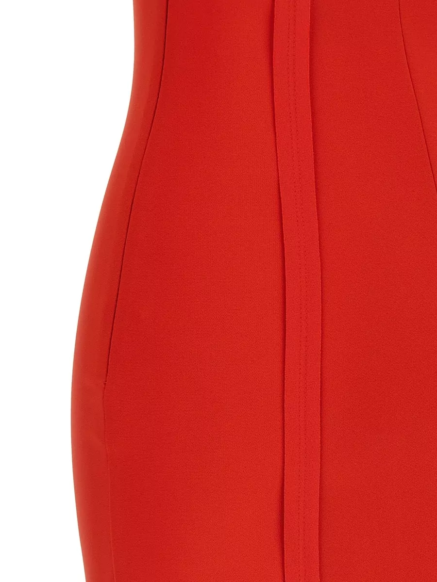 Elisabetta Franchi Corset Dress Sweetheart Neckline Midi Length