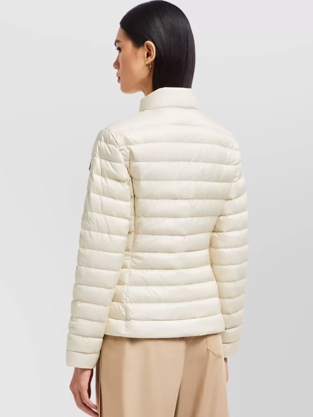Moncler Short Quilted Down Jacket With High Neck