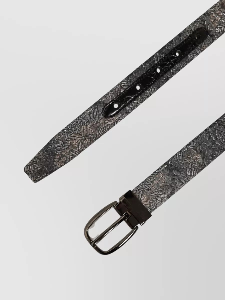 Dolce&Gabbana Leather Floral-Jacquard Belt