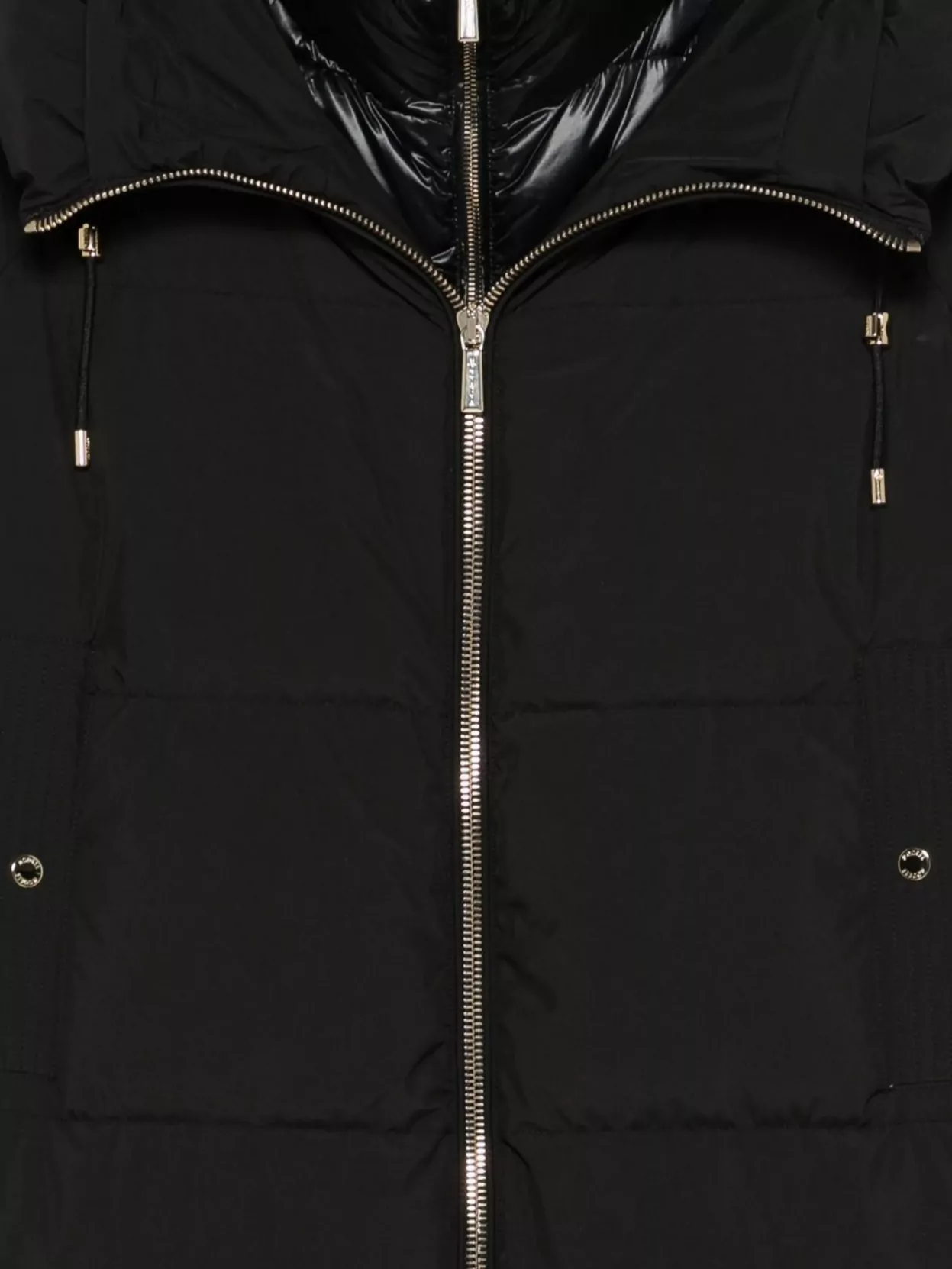 Moorer Long Hooded Padded Quilted Coat