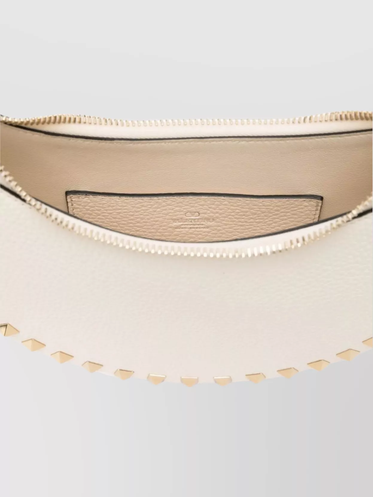 Valentino Studded Strap Shoulder Bag In Gray