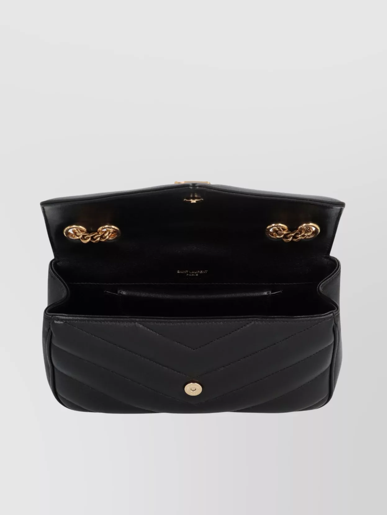 Saint Laurent Small Leather Crossbody Bag With Chevron Pattern