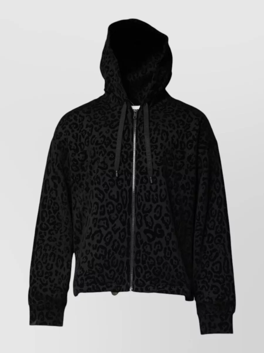 Dolce&Gabbana Leopard Print Hooded Zip Sweatshirt