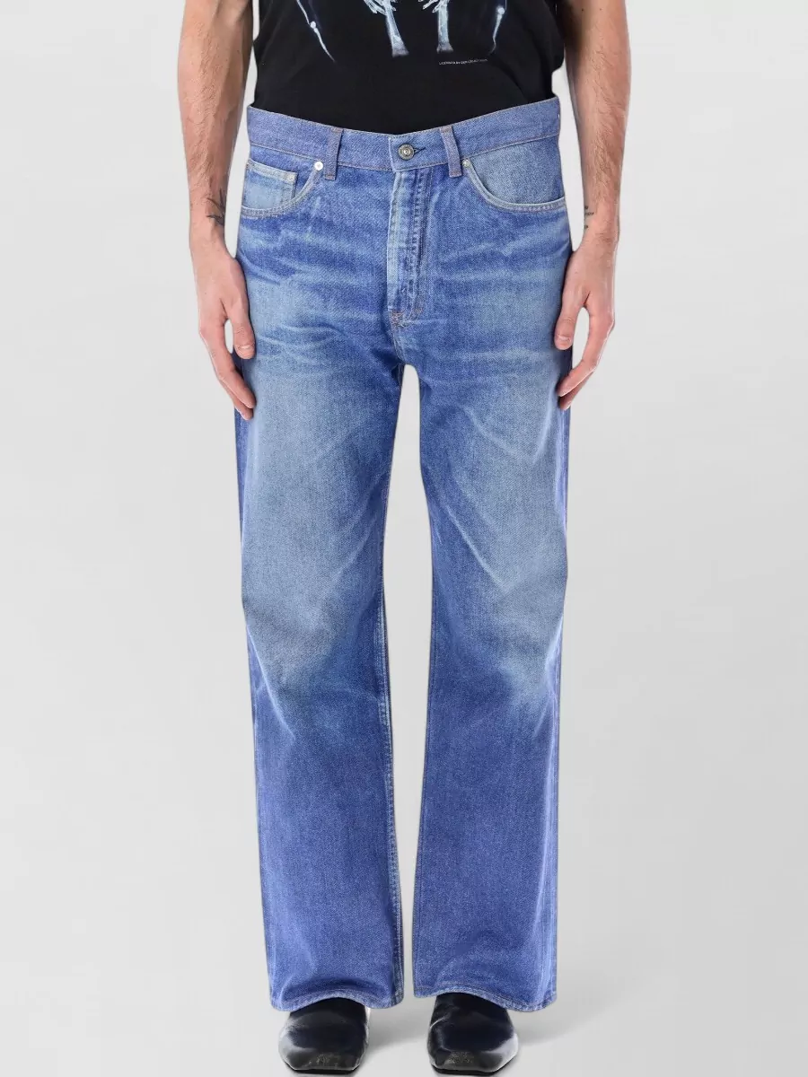 Our Legacy printed cotton wide straight-leg jeans