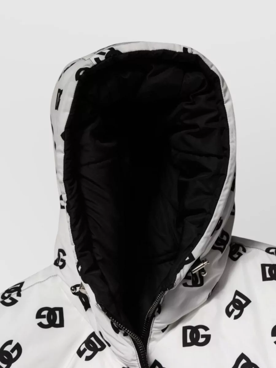 Dolce&Gabbana Logo-Print Hooded Puffer Jacket
