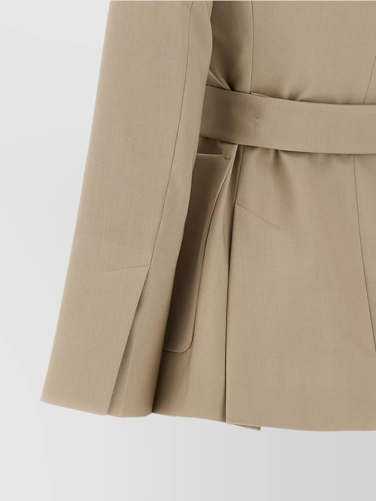 Shop Max Mara Tailored Blazer With Belted Waist And Pockets